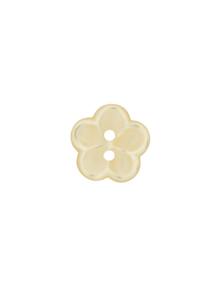 Polyesterknopf Blume 18 mm - Union Knopf gelb