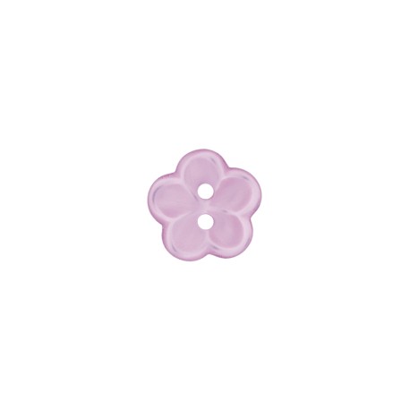 Polyesterknopf Blume flieder 18 mm - Union Knopf