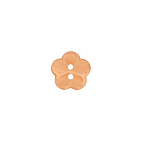 Polyesterknopf Blume orange 18 mm - Union Knopf