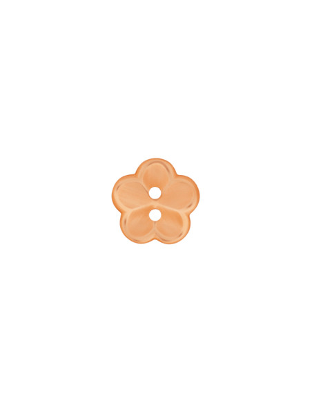 Polyesterknopf Blume 18 mm - Union Knopf orange