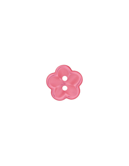 Polyesterknopf Blume 18 mm - Union Knopf pink