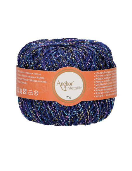 Artiste Metallic - Anchor 330 - blau gelb/pink/minteffekt