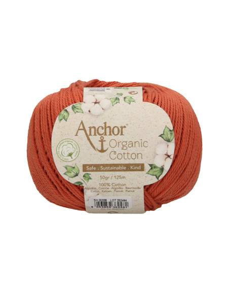 Organic Cotton - Anchor 0338 - red dunes