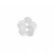 Polyesterknopf Blume weiss 12 mm - Union Knopf