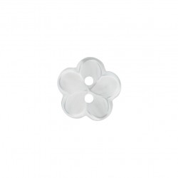 Polyesterknopf Blume weiss 12 mm - Union Knopf