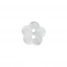 Polyesterknopf Blume weiss 12 mm - Union Knopf