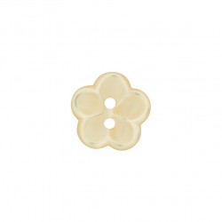 Polyesterknopf Blume gelb 12 mm - Union Knopf