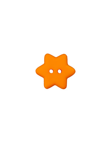 Knopf Stern 15 mm - Union Knopf orange