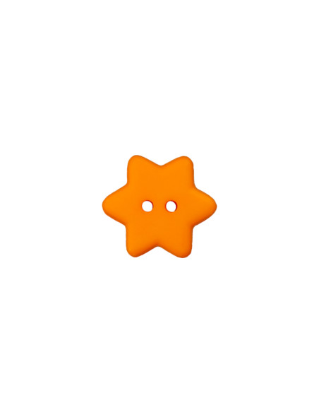 Knopf Stern 15 mm - Union Knopf orange
