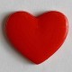 Kinderknopf Herz rot 13 mm  - Dill