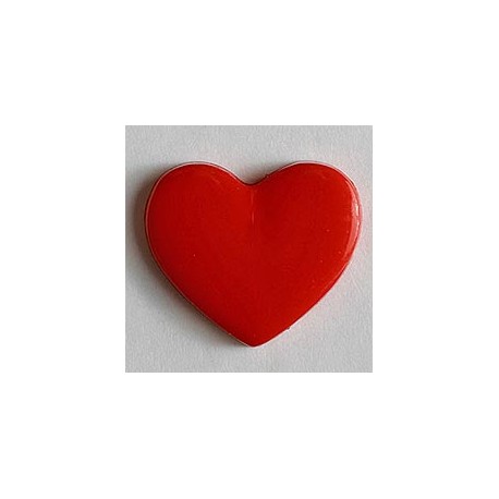 Kinderknopf Herz rot 13 mm  - Dill