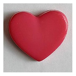 Kinderknopf Herzpink 13 mm  - Dill