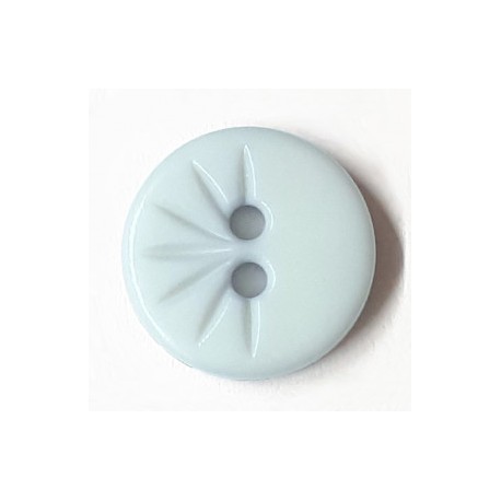 Knopf rund mit verzierung hellblau 13 mm - Dill