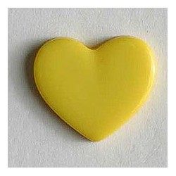 Kinderknopf Herz gelb 13 mm  - Dill_17742