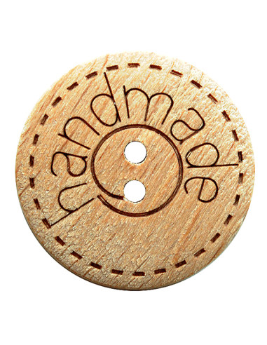 Holzknopf Handmade 15 18 oder 23 mm - Dill 23 mm