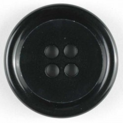 Anzugknopf schwarz 4-Loch 20 mm - Dill