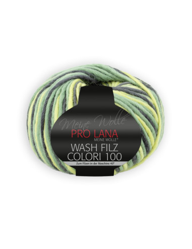Wash Filz Colori 100 - Pro Lana 702 - gelb/grün