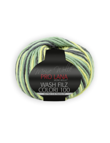 Wash Filz Colori 100 - Pro Lana 702 - gelb/grün