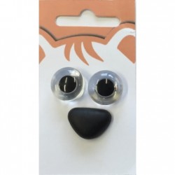Nase und Tieraugen 15 mm - Union Knopf