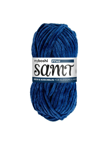 Samt - myboshi 855 - Pfau dunkel blau