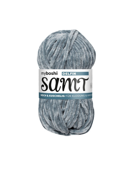 Samt - myboshi 894 - Delfin dunkel blaugrau