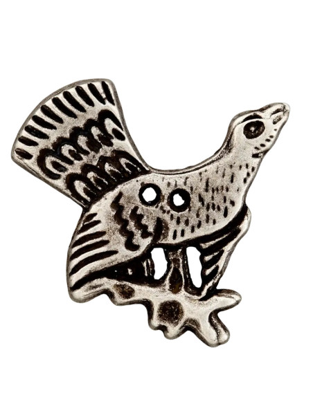 Metallknopf 2-Loch Fasan 40 mm - Union Knopf