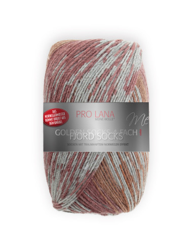 Fjord Socks - Pro Lana 195 - terracotta color