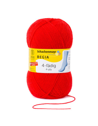 4-fädig 100g - Regia 02054 - hochrot