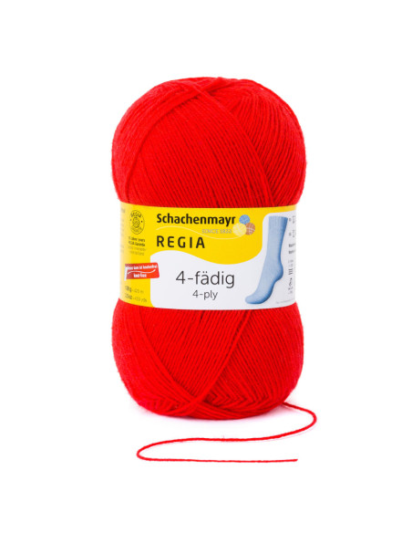 4-fädig 100g - Regia 02054 - hochrot