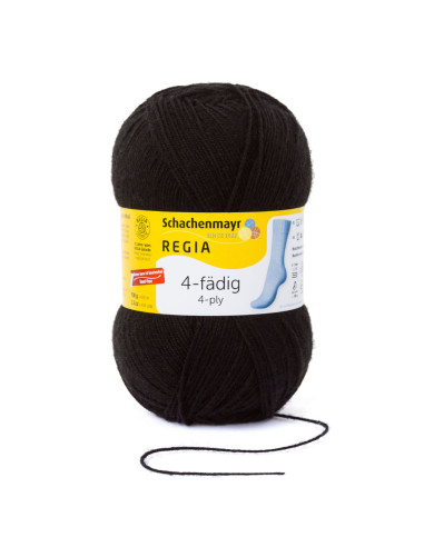 4-fädig 100g - Regia 02066 - schwarz