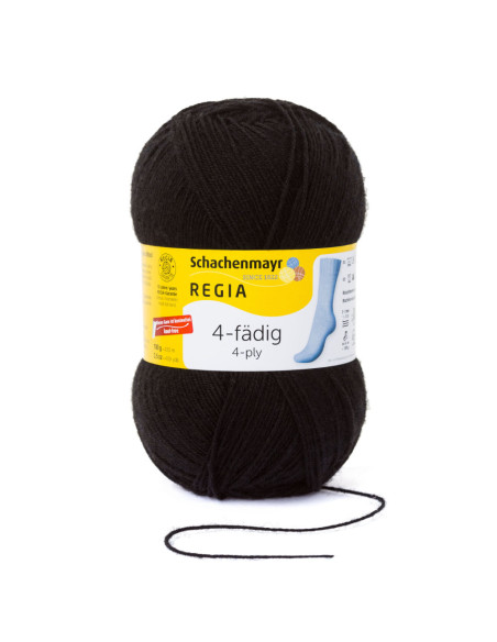 4-fädig 100g - Regia 02066 - schwarz