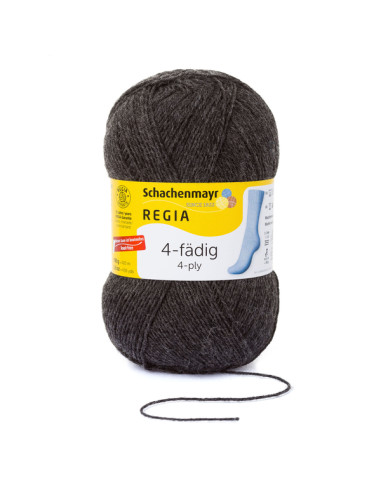 4-fädig 100g - Regia 00522 - anthrazit meliert