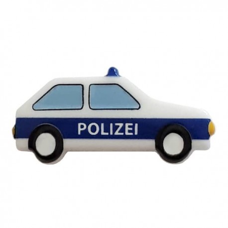 Knopf Polizeiauto mit Öse blau 25mm - Dill
