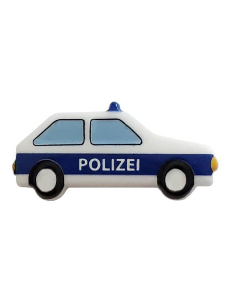 Knopf Polizeiauto 25mm - Dill blau