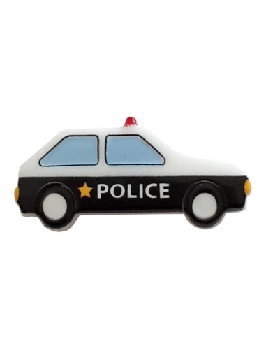 Knopf Polizeiauto 25mm - Dill schwarz