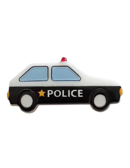 Knopf Polizeiauto 25mm - Dill schwarz