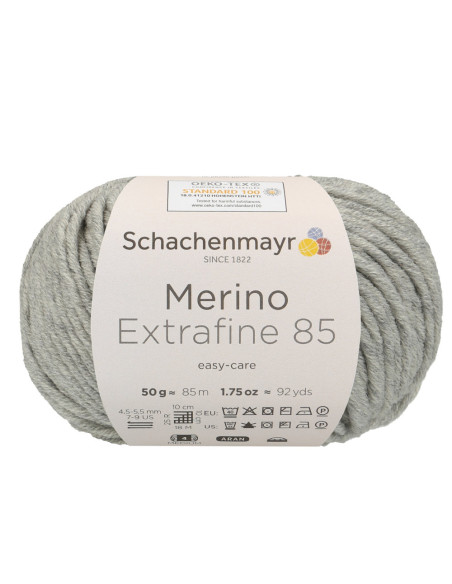 Merino Extrafine 85 - Schachenmayr 290 - hellgrau meliert