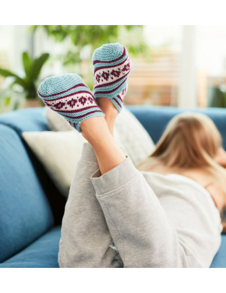 Kuschlige Sofasocken stricken - Topp