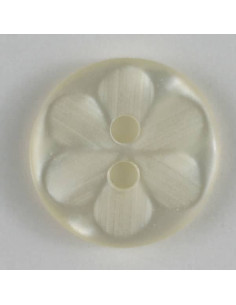 Knopf Blüte weiss 11mm - Dill