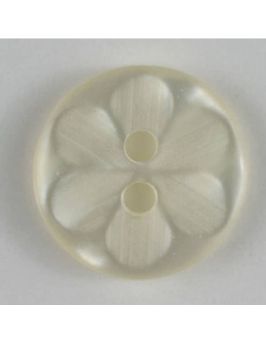 Knopf Blüte weiss 11mm - Dill