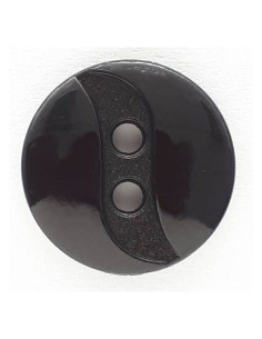Modeknopf schwarz 13 mm 2-Loch - Dill