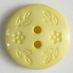 Knopf Blumenzierde gelb 15 mm - Dill