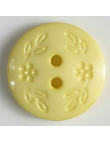 Knopf Blumenzierde 15 mm - Dill gelb