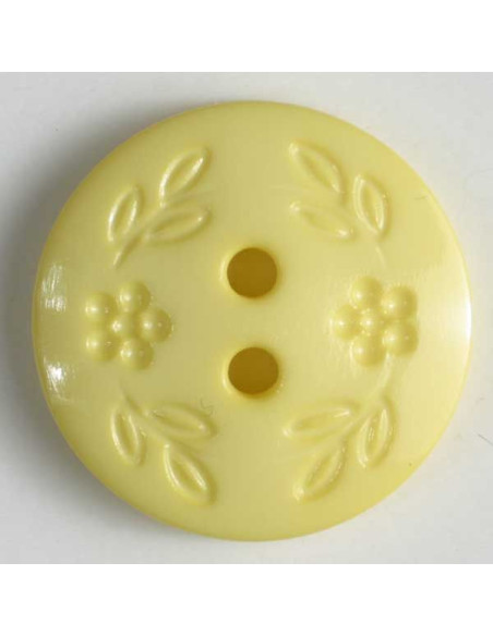 Knopf Blumenzierde 15 mm - Dill gelb