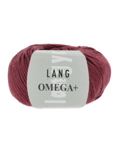 9 Knäuel Omega  plus - Lang Yarns 0162 - dunkelrot