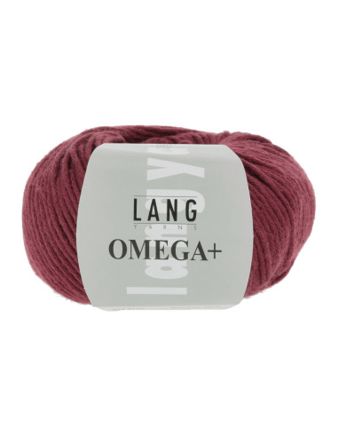9 Knäuel Omega  plus - Lang Yarns 0162 - dunkelrot