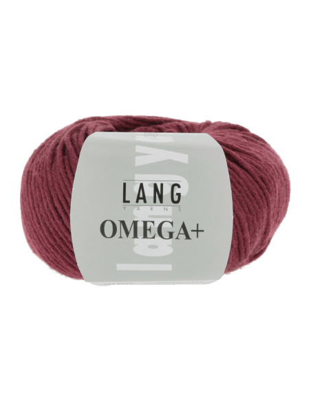 9 Knäuel Omega  plus - Lang Yarns 0162 - dunkelrot