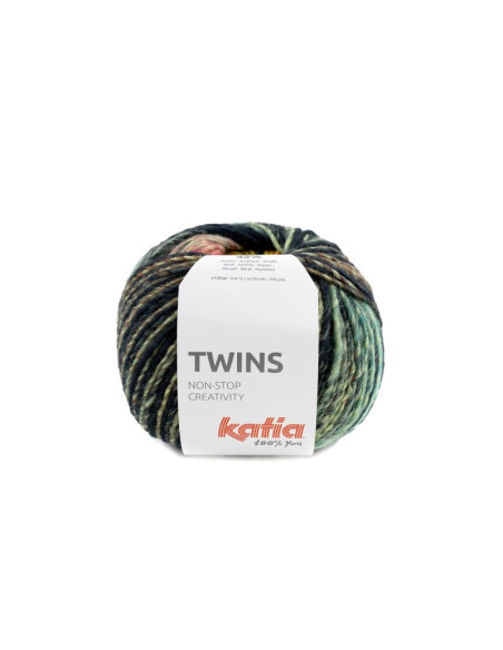 Twins - Katia 156 - türkis/gelb/korallen