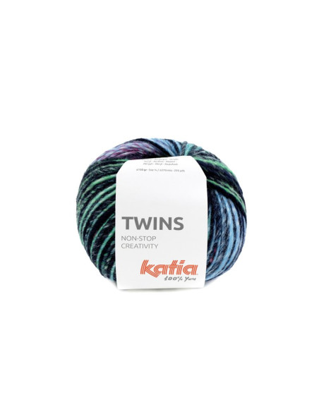 Twins - Katia 158 - gelb/grün/blau/fuchsia