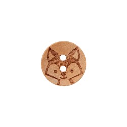Holzknopf Fuchs 2-Loch 15 mm - Prym